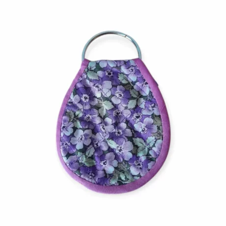 Porte-clés volet à fleurs