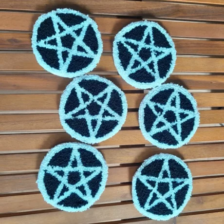 set apéro pentagramme sous-verre