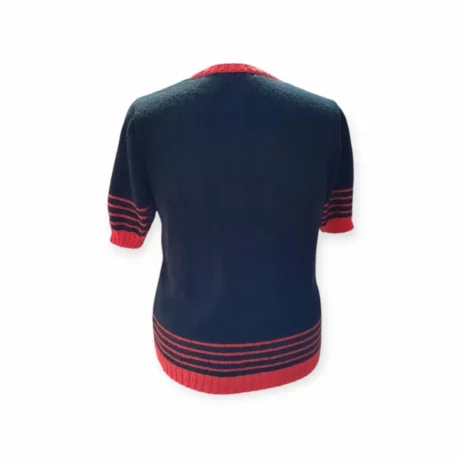 Pull à manches courtes avec deux cerises dos