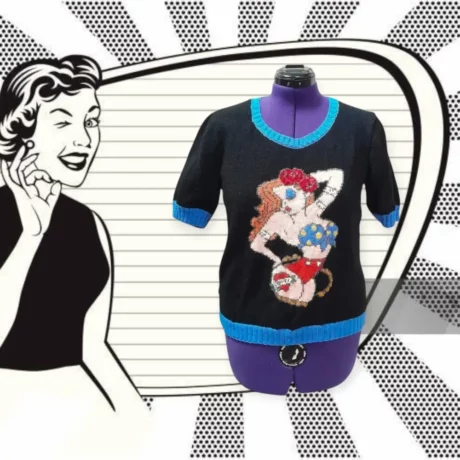 Pull à manches courtes pin up