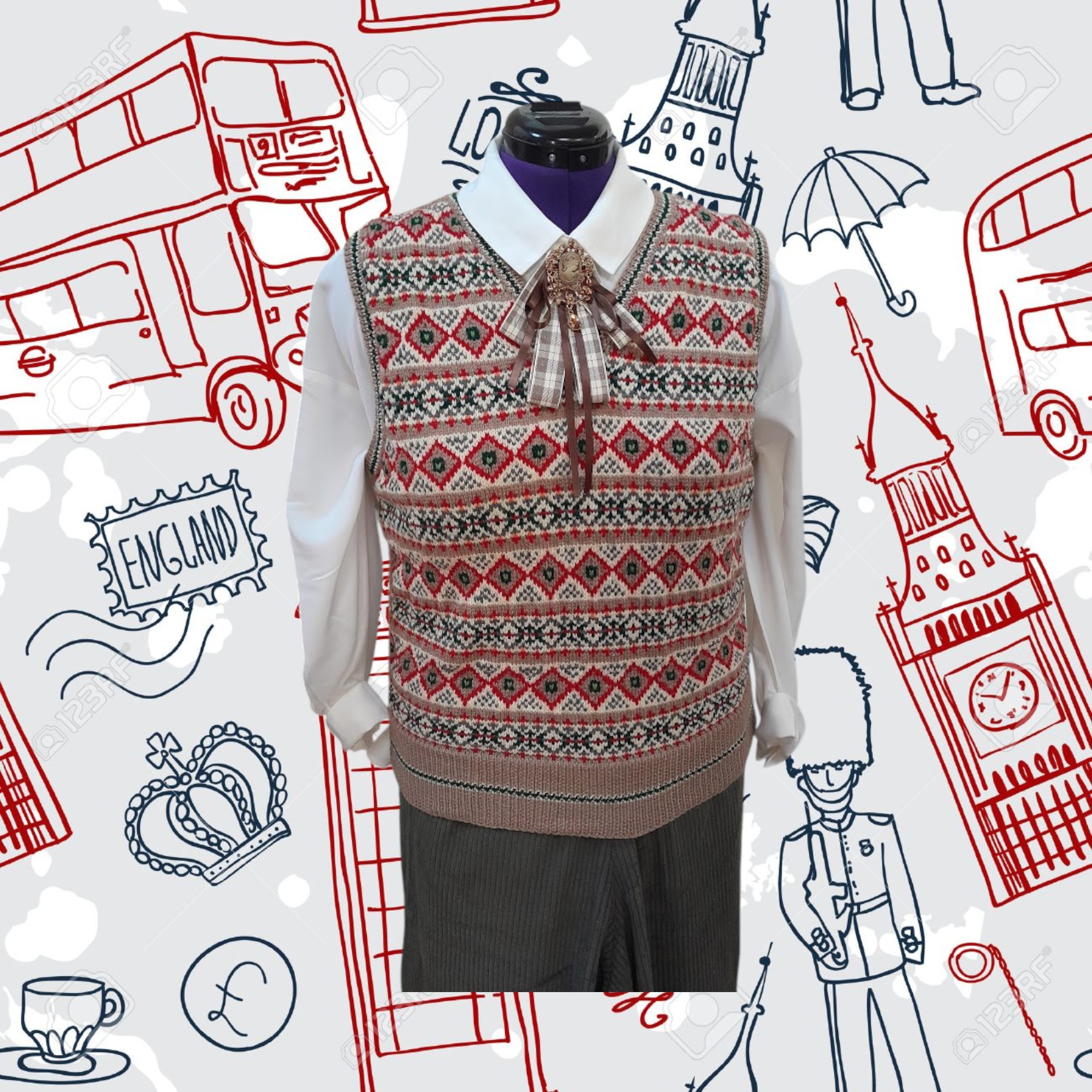 Débardeur Cambridge avec fond