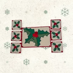 Set apéro houx de noël