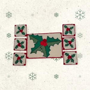 Set apéro houx de noël