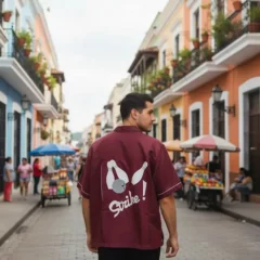chemise bowling bordeaux strike décor