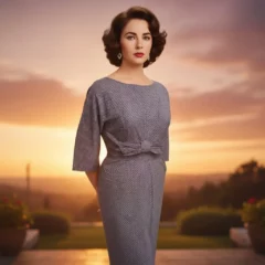 Robe violette décor