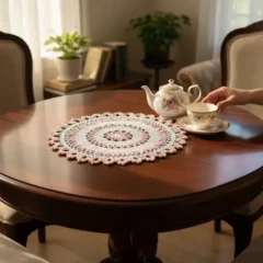 napperon orange décor