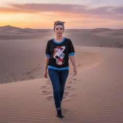 pull à manches courtes noir pin up décor