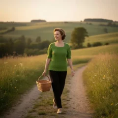 pull à manches courtes vert ajouré décor