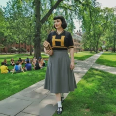 pull à manches courtes Harvard décor