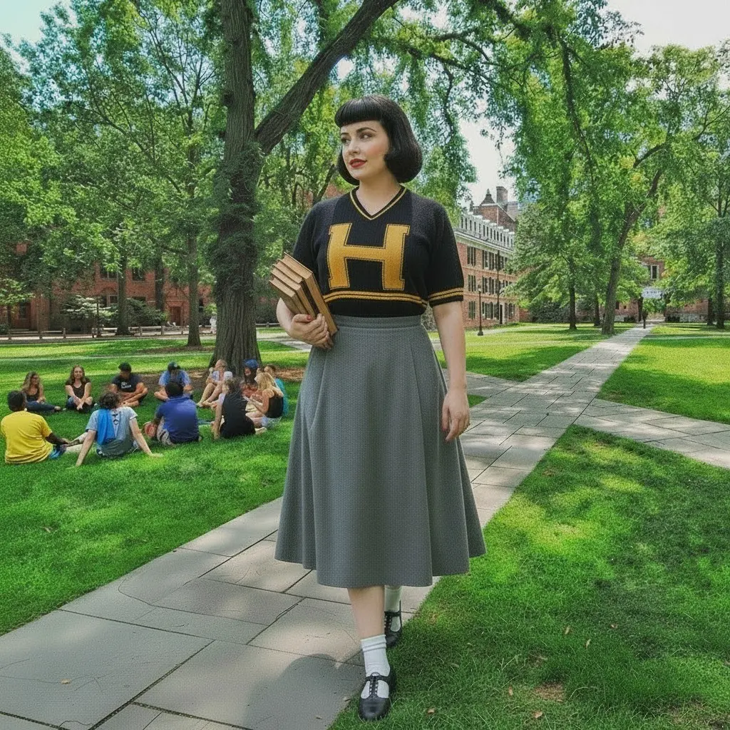 pull à manches courtes Harvard décor