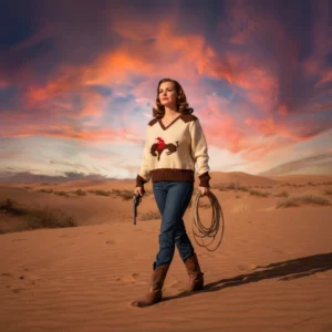 pull à manches longues rodéo décor