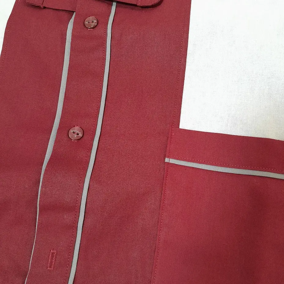 chemise bowling strike bordeaux détail