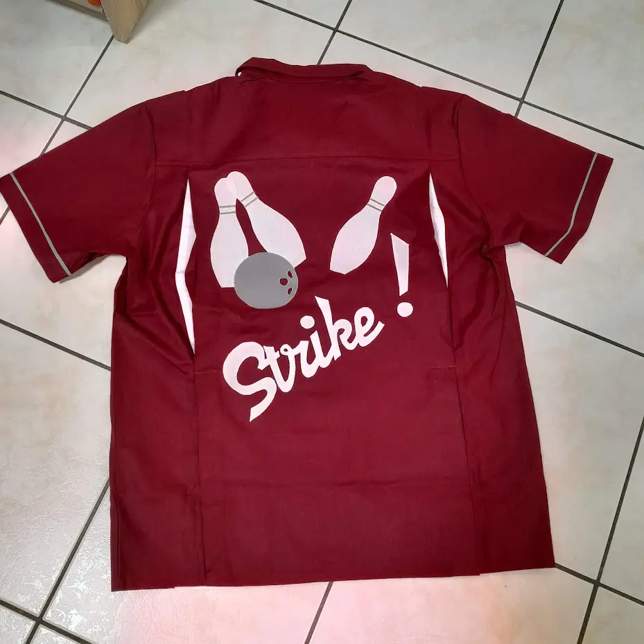 chemise bowling strike bordeaux dos