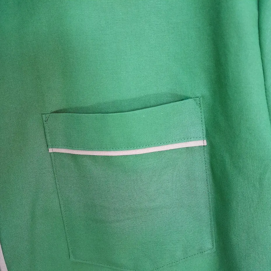 chemise bowling verte avec losanges poche